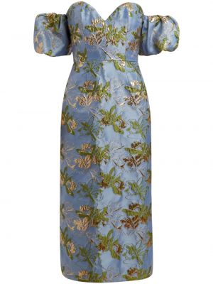 Žakárové kvetinové koktejlkové šaty Markarian