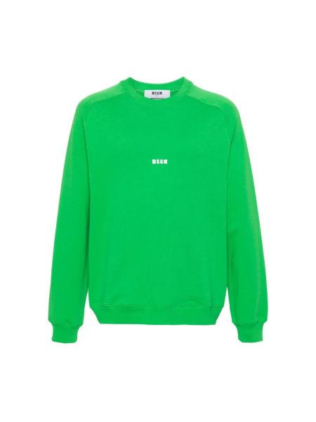 Sweter bawełniany Msgm zielony