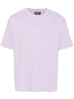 Bavlněné tričko A.p.c. fialové