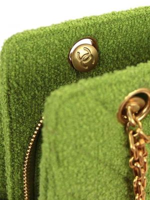 Shopper matelassé en tweed à motif chevrons Chanel Pre-owned