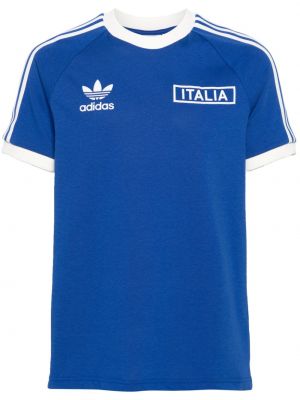 Pruhované pruhované tričko Adidas modrá