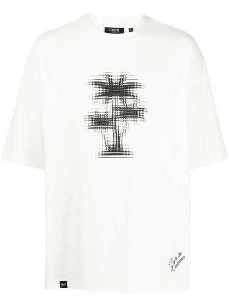 T-shirt en coton à imprimé Five Cm blanc