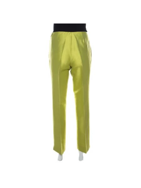 Jedwabne spodnie Moschino Pre-owned zielone