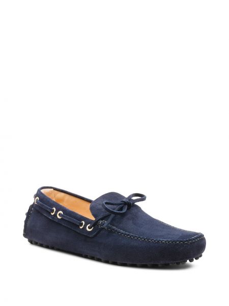 Loafers z kokardką Car Shoe niebieskie