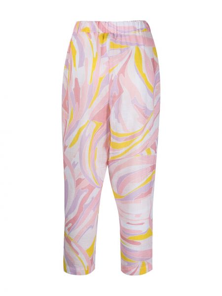 Pantalones con estampado Emilio Pucci rosa