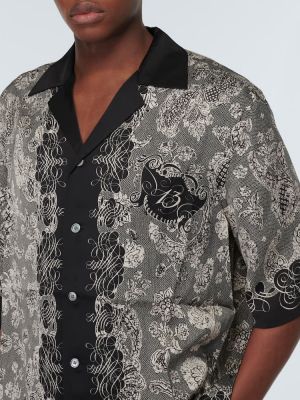 Košile s potiskem Acne Studios černá