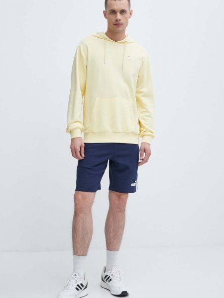 Однотонний светр з капюшоном Fila жовтий
