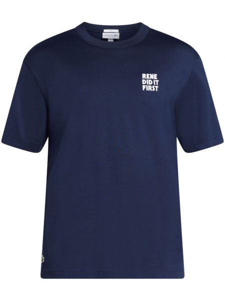 T-shirt en coton Lacoste bleu