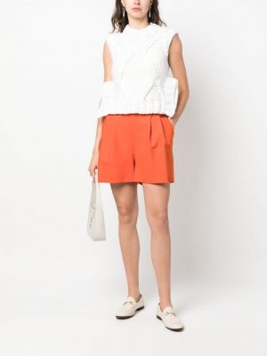Shorts taille haute plissées Fabiana Filippi orange
