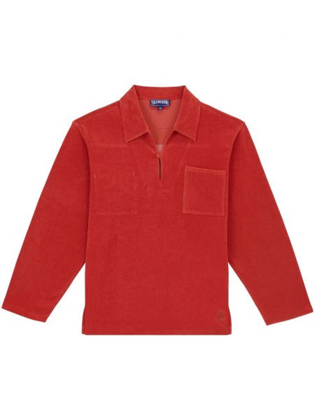 Tricou polo cu buzunare Vilebrequin roșu