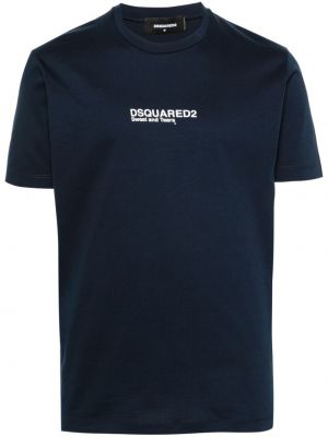 Medvilninis marškinėliai Dsquared2 mėlyna