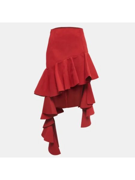 Spódnica zamszowa Jacquemus Pre-owned czerwona