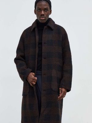 Vlněný kabát Les Deux hnědý