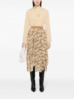 Bluzka z kokardką drapowana Isabel Marant beżowa