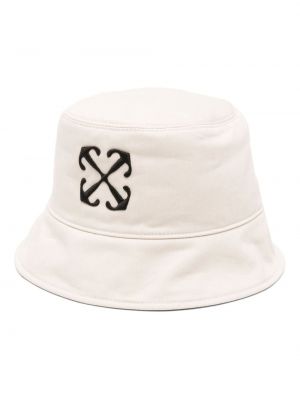 Haftowany kapelusz bawełniany Off-white