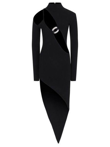 Коктейльное платье из вискозы David Koma черное