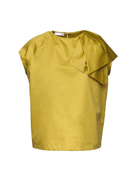 Satynowa bluzka z kokardką Douuod Woman żółta