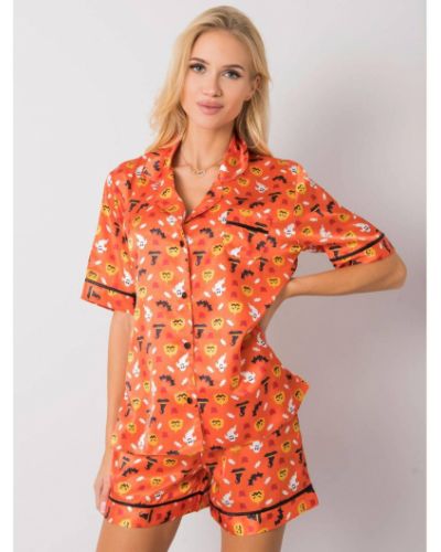 Pizsama Fashionhunters narancsszínű