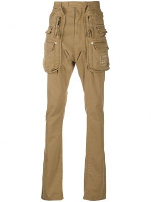 Pantalones rectos slim fit oversized con bolsillos Dsquared2 marrón
