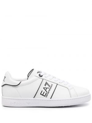 Δερμάτινα sneakers με σχέδιο Ea7 Emporio Armani λευκό