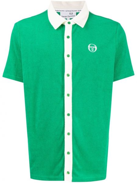 Brodert poloskjorte med knapper Sergio Tacchini grønn