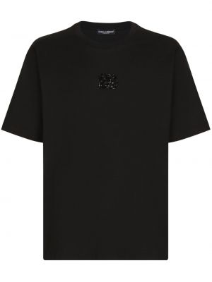 Bombažna majica Dolce & Gabbana črna