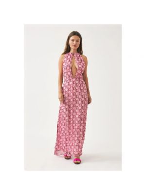 Sukienka długa szyfonowa Antik Batik różowa