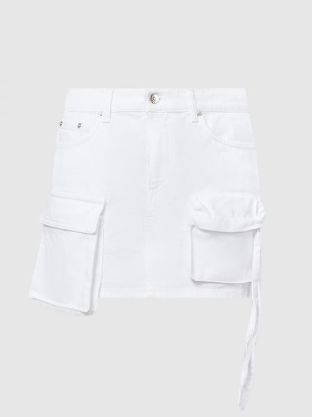 Біла джинсова спідниця з кишенями Dondup