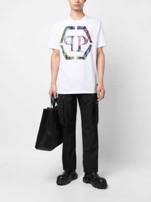 T-krekls ar apdruku Philipp Plein balts