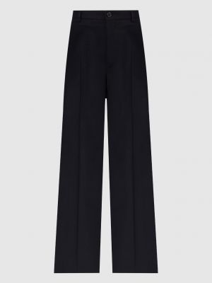 Вовняні прямі брюки Balenciaga чорні