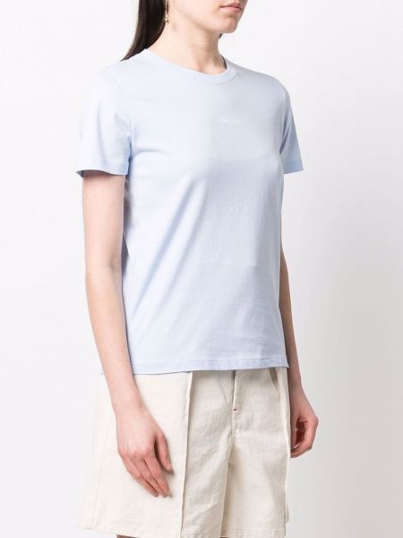 Slim fit tričko s potiskem Calvin Klein modré