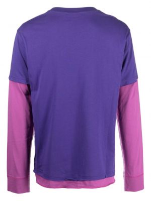 T-shirt en coton à imprimé Bluemarble violet