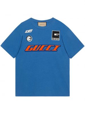 Pamut póló Gucci kék