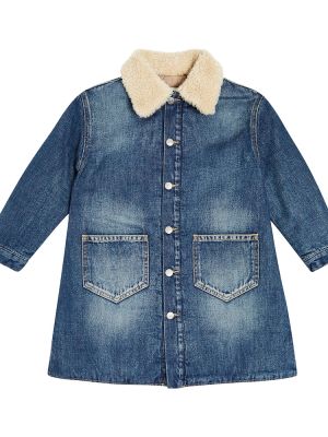 Frakke for piger Mm6 Maison Margiela Kids blå