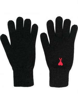 Ръкавици бродирани от мерино вълна Ami Paris