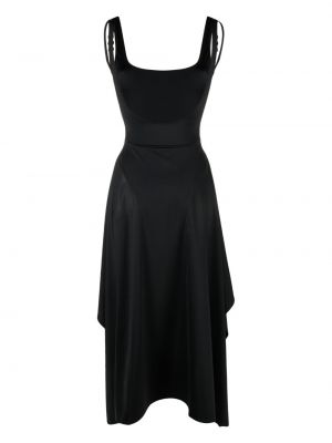 Midi kleita bez piedurknēm Versace melns