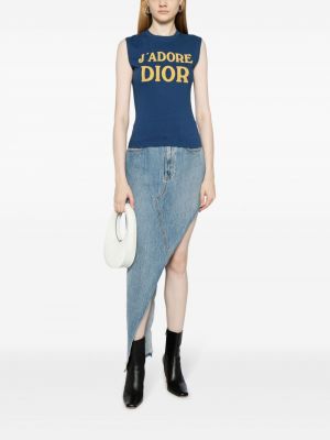 Haut avec imprimé slogan en coton à imprimé Christian Dior