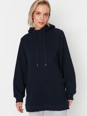 Pletena hoodie s kapuljačom od flisa Trendyol