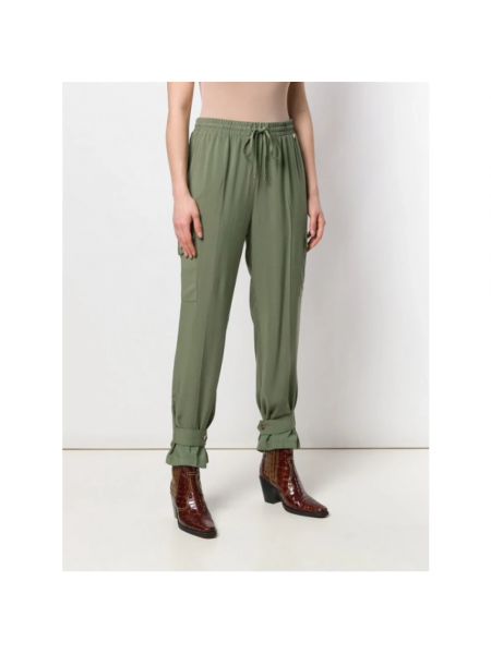 Pantalones cargo slim fit Twinset verde