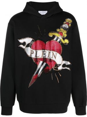 Hoodie con stampa Philipp Plein nero