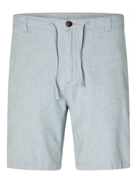 Chinos nohavice Selected Homme modrá