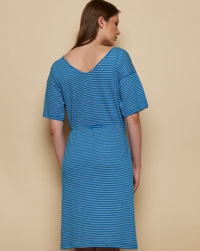 Pruhované šaty Tranquillo modré