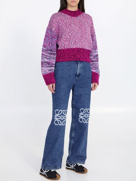 Шерстяной свитер Loewe розовый