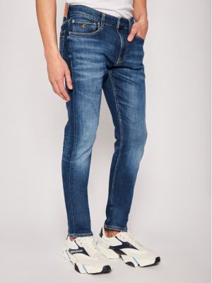 Prigludę skinny fit džinsai slim fit Calvin Klein Jeans mėlyna