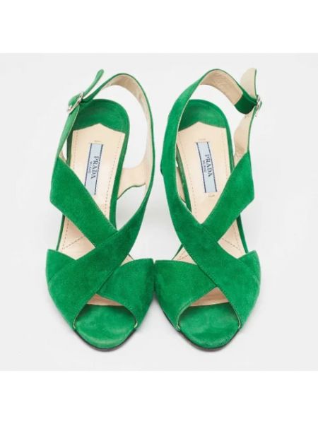 Sandalias retro Prada Vintage verde
