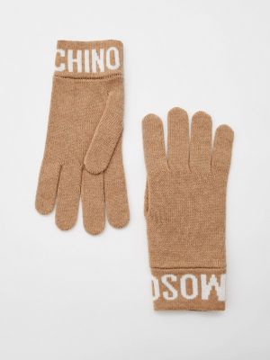 Перчатки Moschino бежевые