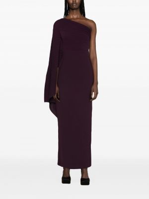 Asymetrické dlouhé šaty Solace London fialové