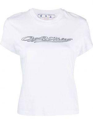 T-shirt aus baumwoll mit print Off-white