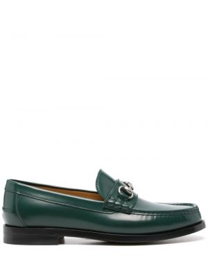 Δερμάτινα loafers Gucci πράσινο
