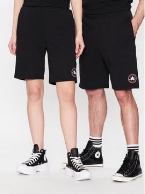 Pantaloni scurți de sport Converse negru
